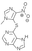 Azathioprine, chemical structure.